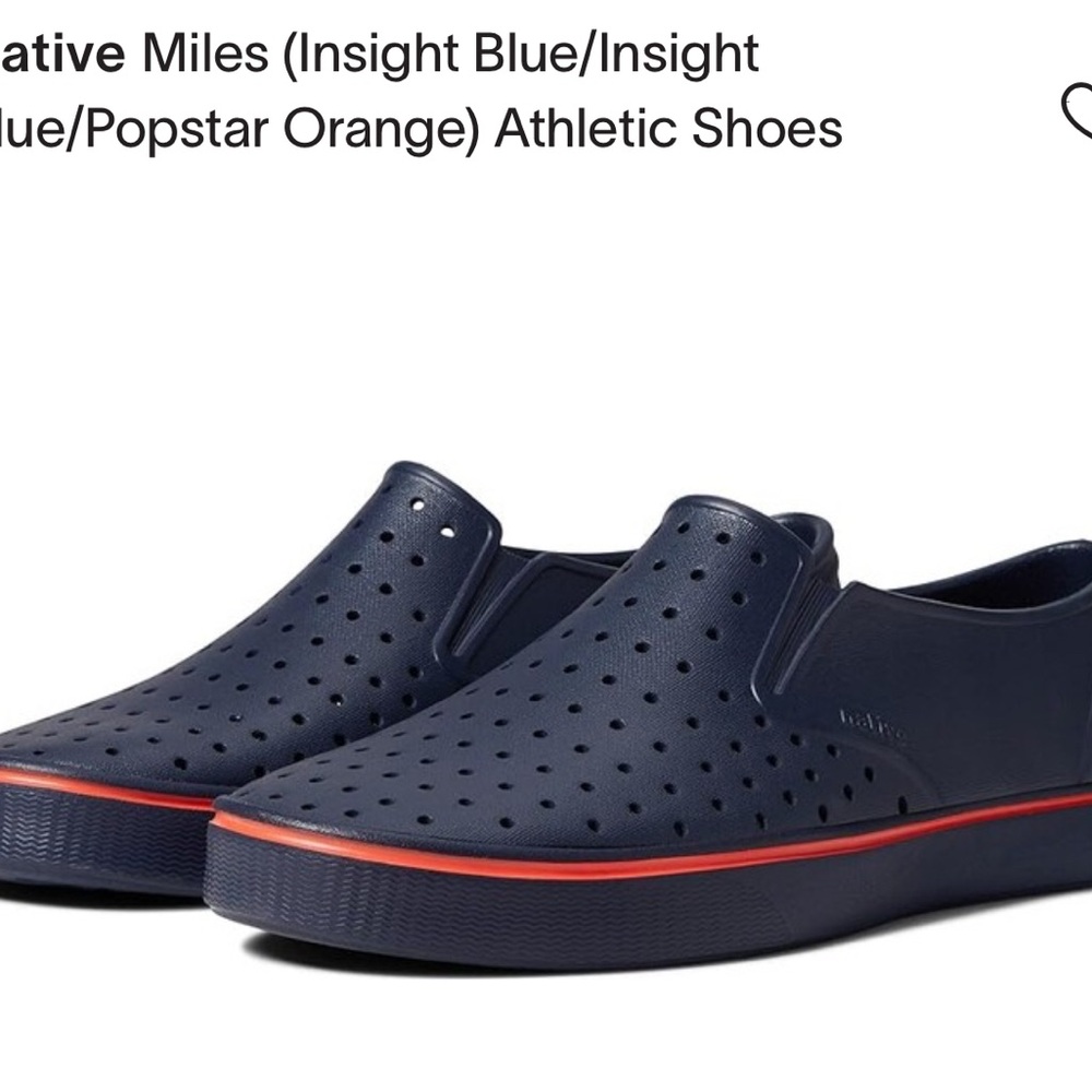 Native Miles (Insight Blue/Insight Blue/Popstar Orange) Athletic Shoes Unisex